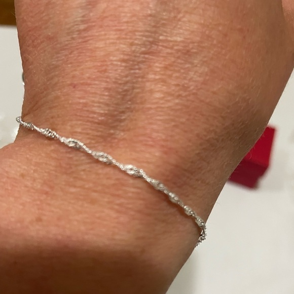 925 Sterling Silver necklace 16 1/2” - Picture 5 of 12